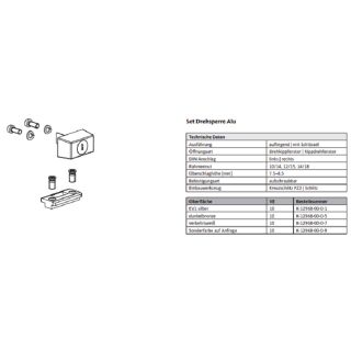 GU Alu Drehsperre Silber FachP3113