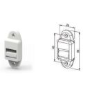 Rollladen Gurtführung MINI- Leitrolle f. 14mm Gurt mit Bürstendichtung und Haube weiß FachVR8/053