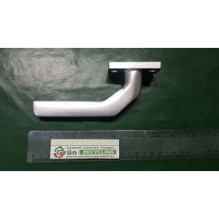 Metalltürdrücker LM-Türdrücker schmall auf eckiger Rosette 65x27x8 mm Lochabstand 50 mm FachP3472