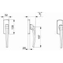 Maco PSK SKB-Z Griff Innen mit Aufsatzgetriebe Nocken 4...