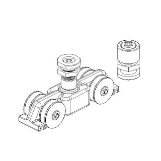 Laufwagen f. Faltelemente Tragfähigkeit 100 kg FachP3514