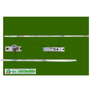 ROTO NT Stulpflügelgetriebe konstant Gr 1690/335 | FFH 1601-1800 mm | 3 Stahl-Schließstücke | 2 P-Zapfen KR04/06