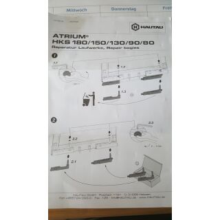 HAUTAU PSK Austausch Laufwerke HKZ 180 DIN RECHTS  FachP2904 BILD zeigt DIN LINKS