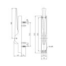STRENGER WSS Türtreibriegel 845 EV1 Silber Bolzen Ø 8 x 24mm, Hub 20mm FachP3694