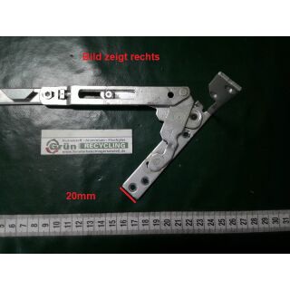 ROTO NT Designo Axerarm 500 links mit 20mm Falz Raum0R9/36