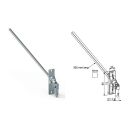 Gelenklager mit 6mm Sechskantstange, Länge 300mm, 12mm Bolzendurchmesser, 45° Abgang FachVR8/085