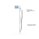 Winkhaus Mehrfachverriegelung T-F1660 L01 M2 mit 2 Hakenriegel 30 mm Dorn Entfernung 92 mm 16 mm Stulp Matt Chrom Container2