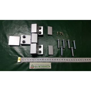 HUECK Türband 3-tlg. Drehpunkt 20mm, Befestigungsabstand 62,5mm , Band 130mm Silber FachP4694