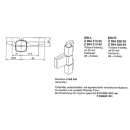 HUECK Türband 3-tlg. Drehpunkt 20mm, Befestigungsabstand 62,5mm , Band 130mm Silber FachP4694