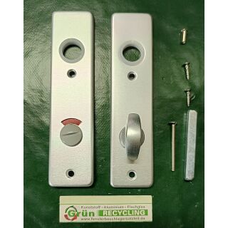 ZT Kurzschildpaar eckig 165 x 40mm Entfernung 78mm 8mm Vierkant WC-Alu F1 silber FachP4016