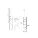 STRENGER WSS 825 Türtreibriegel EV1 Silber, PZ abschließbar, Rechts, Bolzen Ø 10 x 28mm , Lochabstand 132mm Hub= 25mm FachX1575