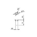 GIESSE Wasserkappe 32 x 13mm, Klemmabstand 23mm schwarz Raum2R2/4