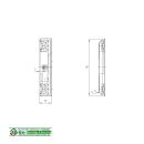 SIEGENIA Schließblech 70 - 0434 Links 93 x 20mm Öffnung 8mm FachVR3/356