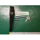 Fenstergriff Fensterolive mit Druckzylinder abschließbar Schließung 0530, Lochabstand 43mm Braun FachX1189