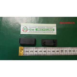 Wasserkappe Wasserschlitzkappe Schwarz Nachdruck 36 x 15mm, Lochabstand 20mm