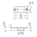 WSS Stangenführung zum Aufschrauben für Flachstange 30x10mm FachX2117
