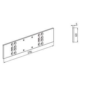 GU BKS Montageplatte OTS 536/ 634/634x Silber FachX1914