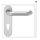 ECO FS-Drückergarnitur U-Form PZ Edelstahl mit Kurzschild 72/9mm D-110, TS: 40-66mm Nr. 5030006696 FachP4131
