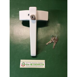 WSS Schlechtendahl Fenstergriff abschließbar Funktion Kipp vor Dreh, Lochabstand 84mm, Schieber länge 24mm, weiß, rechts FachX2653