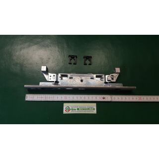 WSS Schlechtendahl Kantenriegel Vario Line, Dorn 53mm (kann auch auf Dorn 57mm eingestellt werden), eckiger U-Stulp 280 x 24 x 6mm, Anschlüsse M 10, Hub 20mm, V2A matt gebürstet FachX1669