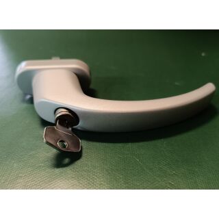 WICONA Fenstergriff abschließbar, 7mm Vierkant, 10mm Nocken, 45mm Lochabstand, silber FachP4713