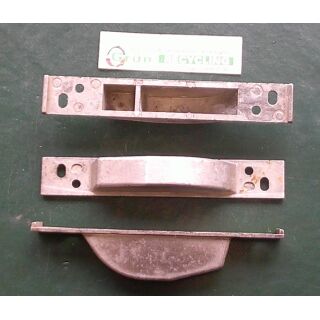 Haustürschließblech 140 x 23mm Bolzen Hakenriegel RaumX089