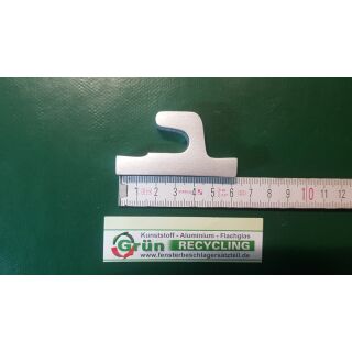 DENI Schließhaken E 8 silber eloxiert, 60 x 13mm zu Fensterschließer Raum3R8/26