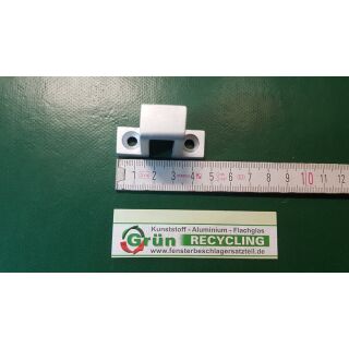 DENI Schließkloben für Oberlichtschnäpper , E 8 Silber eloxiert, Schließhöhe 35mm, Aufschlaghöhe + 15mm FachX2072