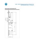 MACO MM B-TV Balkontürverschluss Konstant, PZ Dorn 45 /92/8/16, GM 1050mm,  mit 2 I.S Pilzzapfen Raum10FB