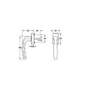 Hoppe Fenstergrifff New York F1 Stifft 37 mm Durchmesser...