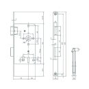 BEVER Zimmertüschloss BB 260DR 55/72/8 Flachstulp...