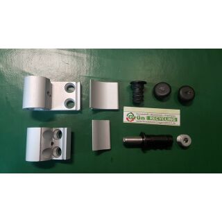 SAVIO Türband 2teilig für Aluminium Türen, justierbar , Lochabstand 62,5mm , Drehpunkt 20mm Silber FachX2220