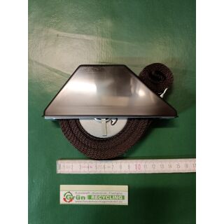 Mini-Halbeinlassgurtwickler Braun mit Kunststoffabdeckplatte und Gurt 4,5m länge 14mm breit Lochabstand 135mm FachVR8/071