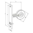 Einlassgurtwickler mit Abdeckung f. Gurt 22mm Lochabstand 214mm Fach VR8/066