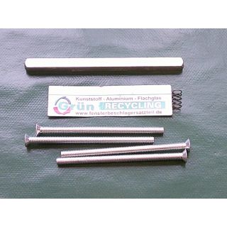 MACO Stift 7mm, Schrauben, Feder für Griff und Rosettengarnitur flach 72 - 82 mm FachVR2/002