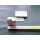 Balkontürgriff Ziehgriff Aluminium in weiß 64 x 40mm Lochabstand 40mm