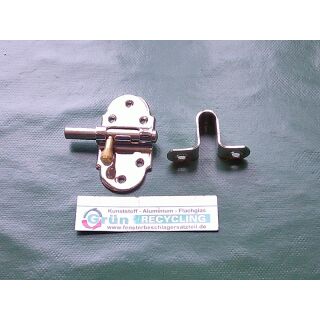 GAH ALBERTS Grendelriegel 35mm Eisen vernickelt poliert mit Feder und Schlaufe FachVR2/016