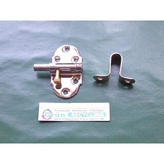 GAH ALBERTS Grendelriegel 40mm Eisen vernickelt poliert mit Feder und Schlaufe FachVR2/017