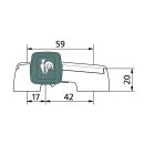DR. HAHN Türband Haustürband Serie 60 AT 3tlg. Drehpunkt 20mm Bohrabstand 59mm EV1 eloxiert FachVR3/031