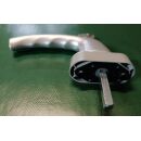 HOPPE Fenstergriff Atlanta absperrbar  mit 1 Schlüssel  H001  0530S/US952 Silber , Vierkant 7x40mm, Nocken 10mm, 42mm Lochabstand,