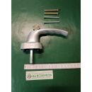 HOPPE Fenstergriff Atlanta absperrbar  mit 1 Schlüssel  H001  0530S/US952 Silber , Vierkant 7x40mm, Nocken 10mm, 42mm Lochabstand,