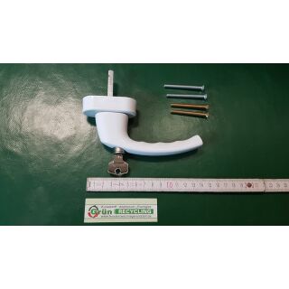 HOPPE Fenstergriff Atlanta Secustik , weiß F9016 0530S/US952 abschließbar, Schließung H001, Vierkant 7 x 42mm Raum9R2/24