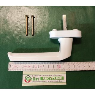 SCHÜCO Fenstergriff Vierkant 7x38mm, Nocken 10mm, Lochabstand 45mm, 234603 Weiß FachVR2/119