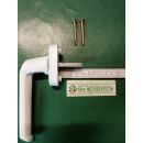 SCHÜCO Fenstergriff Vierkant 7x38mm, Nocken 10mm, Lochabstand 45mm, 234603 Weiß FachVR2/119