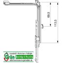 MACO Matic Eckumlenkung senkrecht verlängerbar 222209 Mittelverschluß 103 mm Stulplänge mit Pilzzapfen FachB124
