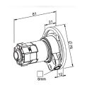 Kegelradgetriebe Kurbelgetriebe Rollladengetriebe 4:1 für SW 60 Innenvierkant 6mm Rechts VR8/072