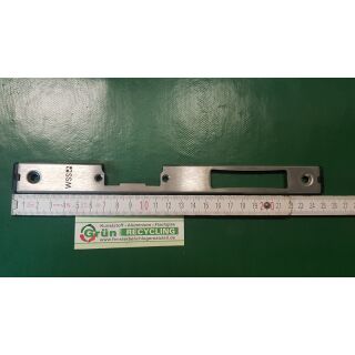 WSS Schlechtendahl Schließblech Haustürschließblech 244 x 24mm für E-Öffner, Edelstahl gebürstet Din Links FachX2649