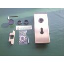 HERMAT Glastür Schlosskasten 6143 Magnetic PZ , Oberfläche Edelstahl matt RaumX589