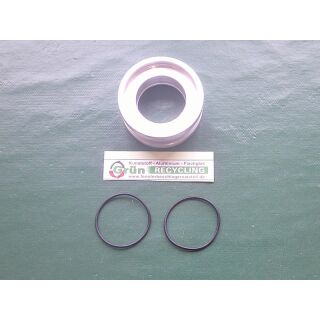 HERMAT Schiebetür-Griffmuschel 6401 offen für 8 - 10 mm Glasstärke Glasbohrung 50 mm Außendurchmesser 65 mm Oberfl. F1 (Silberfarben eloxiert) RaumX612