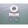 HERMAT Schiebetür-Griffmuschel 6401 offen für 8 - 10 mm Glasstärke Glasbohrung 50 mm Außendurchmesser 65 mm Oberfl. F1 (Silberfarben eloxiert) RaumX612